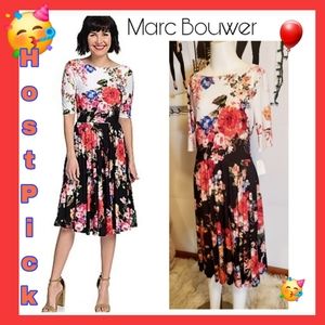Marc Bouwer Floral Fit/Flare Dress. Sz Med