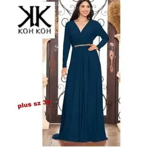 Koh Koh Plus Size Gold Waist Belt Classic Gown. Sz 3x.
