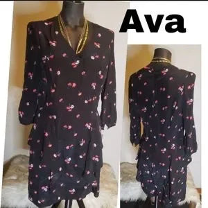 Ava floral ruffle dress. Sz Sm