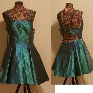 Blondie Nights Strappy cut out Back Party Dress. Green sparkle. Sz 11