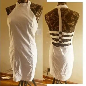 Charlotte Russe strappy halter dress. Sz Large. Stretchy