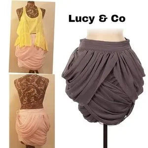 Lucy & Co draped layered skirt. Pale pink. 2 med / 1 large. NWTs