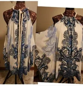 Premier amour cold shoulder dress. Sz 8. Style allows a fit up to sz 12