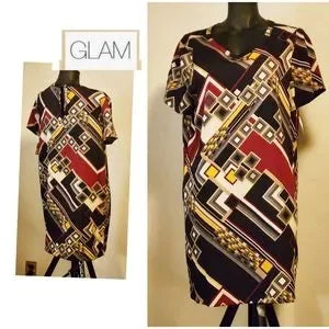 Glam geo dress. Sz Sm new!