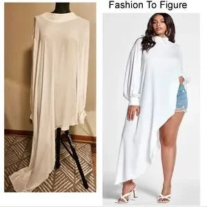 FASHION TO FIGURE Asymmetrical Hem Top. Sz 4x