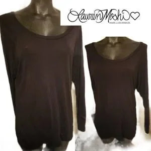 Lauren Moshi black long sleeve tee. Sz Med