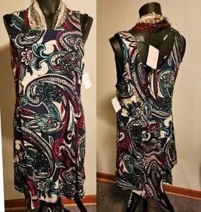 Pink Owl floral dress. Sz Lrg