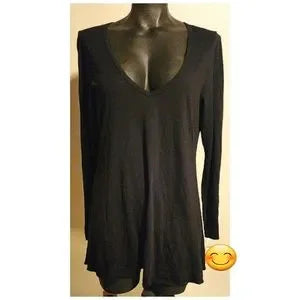 Lauren Moshi black long sleeve top. Sz Lrg