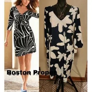 Boston Proper floral dress. Sz Large. New. Deal!