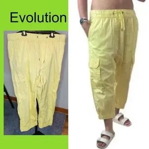 Evolution yellow khaki cargo jogger. 2 avail. Sz XL & XXL