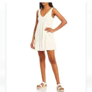 CRYSTAL DOLL EYELET SHORT MINI DRESS. Sz Med