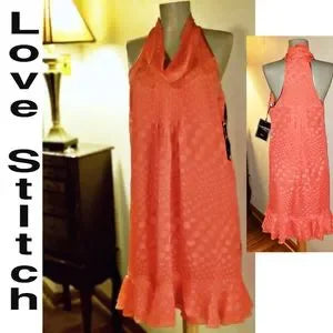 Love Stitch sleeveless cowl neck doll dress Sz Lrg