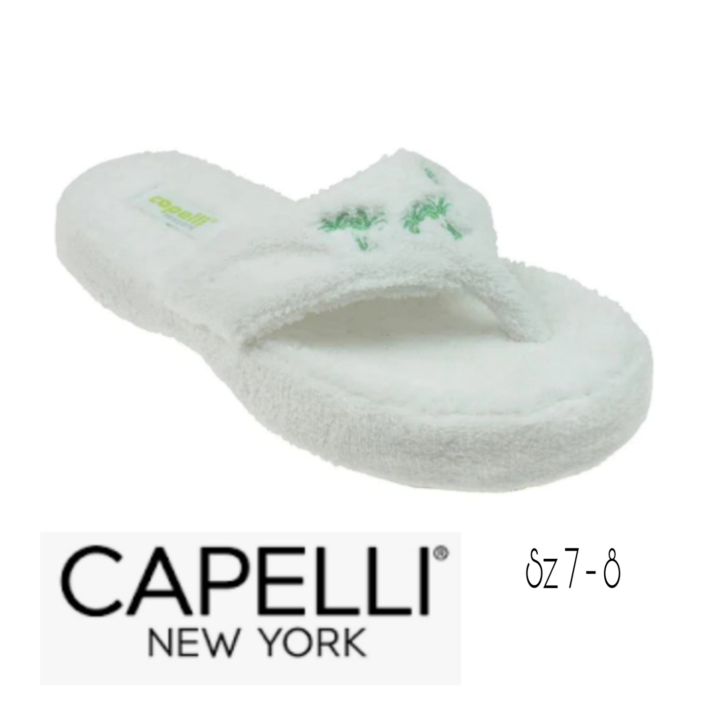 Capelli NY white thong Slippers.  Sz 7