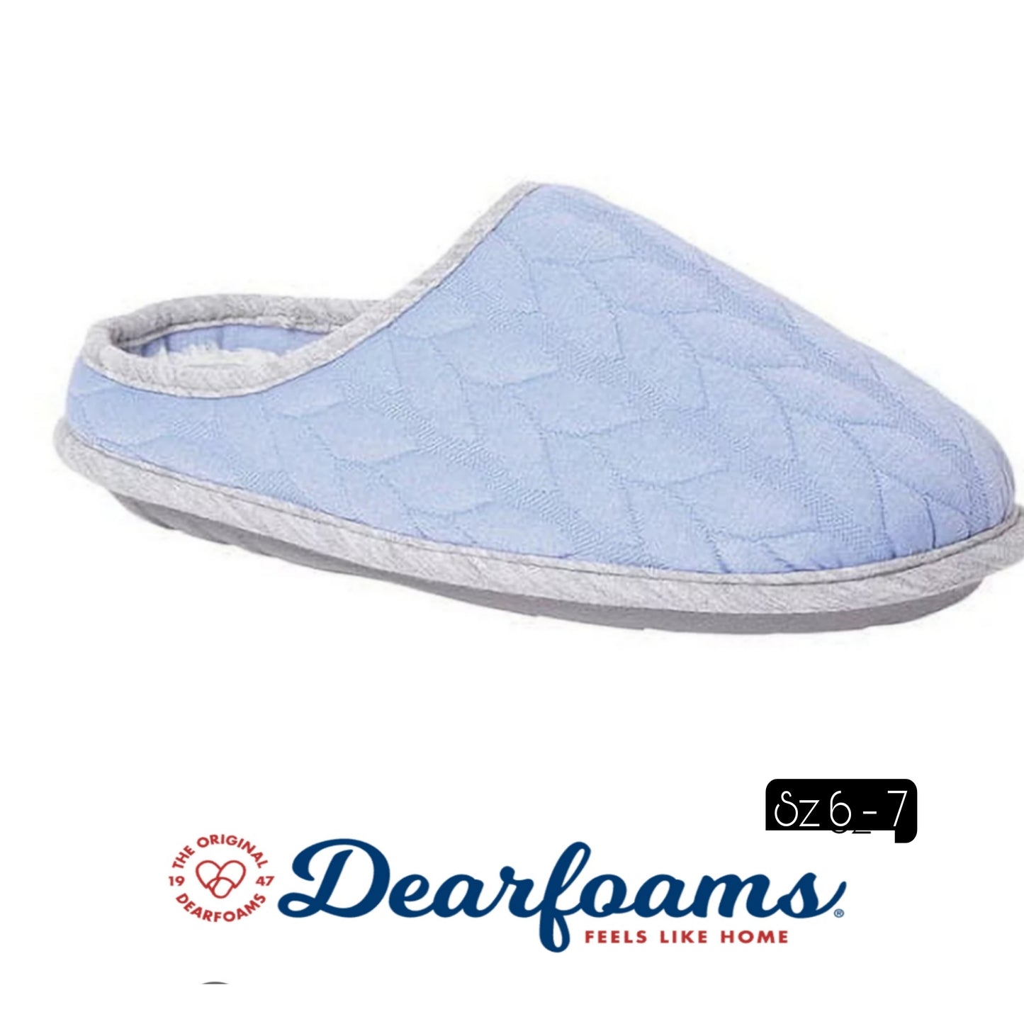 Dearfoams Leslie Washable Memory Foam Terry Clog.  Sz 7-8