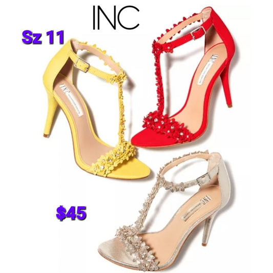 I.N.C. Rosiee T-Strap Embellished heels. Sz 11