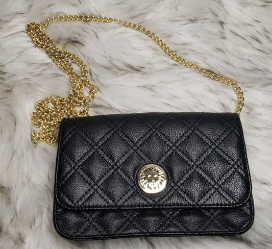 Anne Klein quilted leather chain purse.