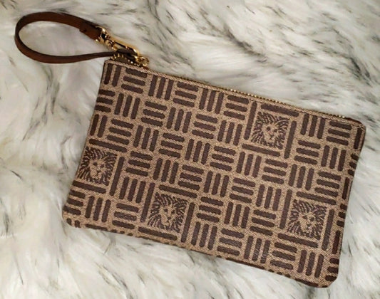 Anne Klein signature print wristlet