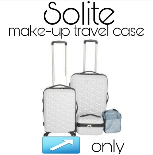 SOLITE Chelsea makeup travel case.  WHITE.  NEW. 8" x 11" x 5"