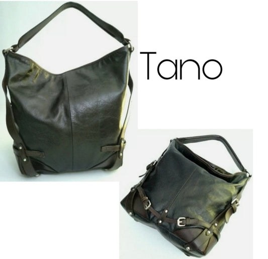 Tano Harness Hobo leather Handbag Org $245