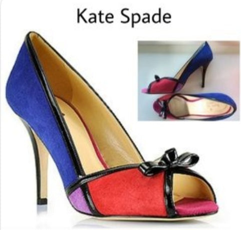 Kate Spade "Cheree" cobalt peep toe heel. Sz 8.5