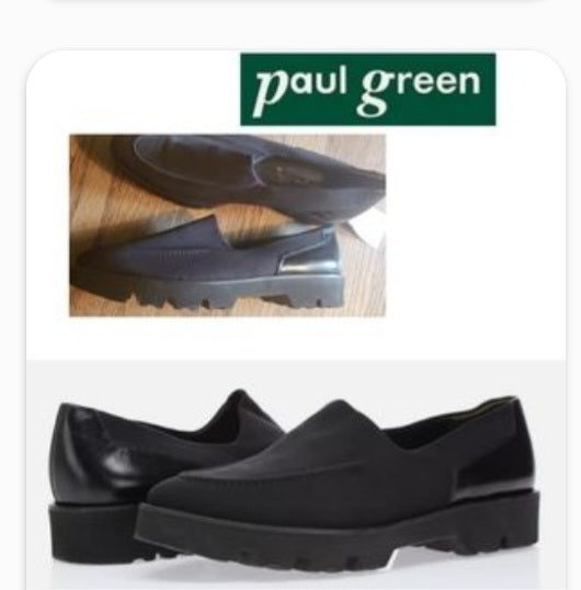 Paul Green "Dara" Blk Slip-On Shoes Sz 6 Org $315