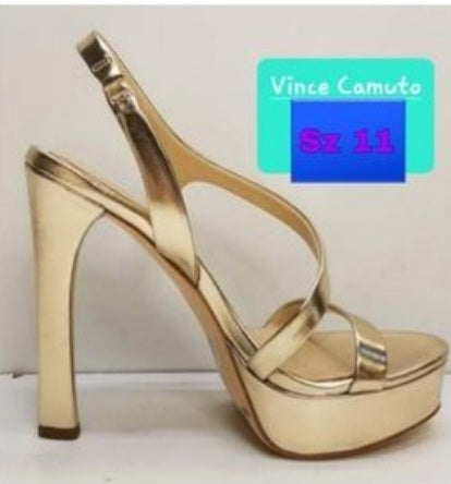 Vince Camuto Piera Platform in Gold.  Sz 11