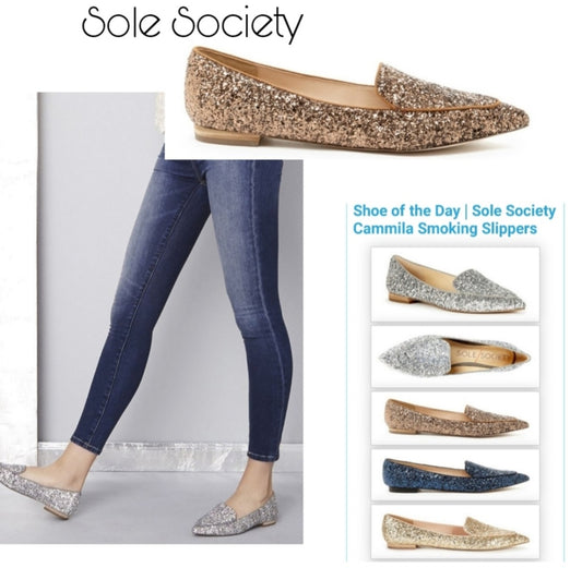 Sole Society "Camilla" Bronze Flat. Sz 10