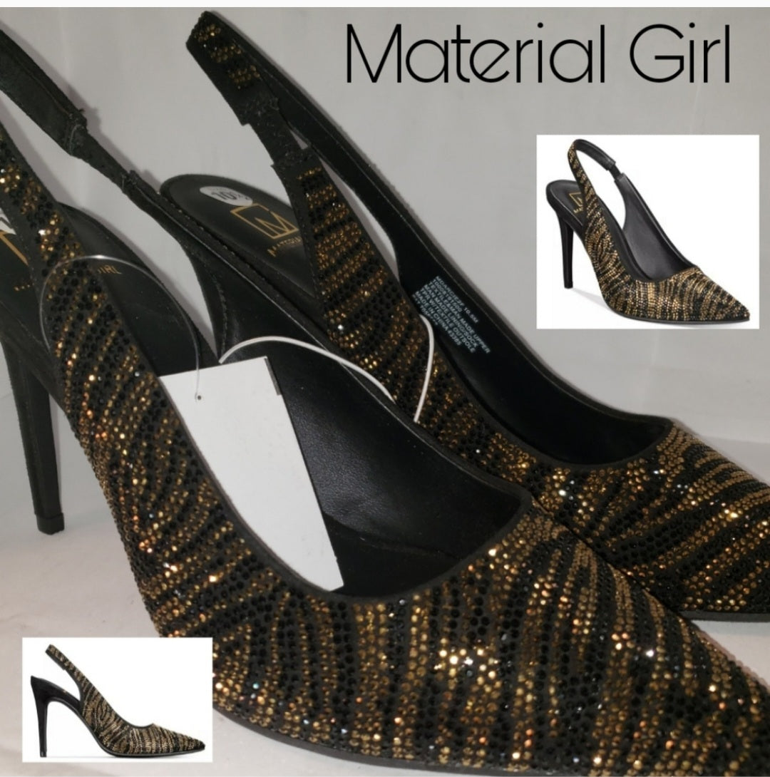 Material Girl "Darcie" studded heels. Sz 10.5