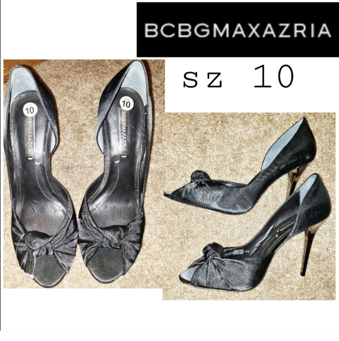 BCBGMAXAZRIA blk D'orsay stiletto. Sz 10. $298