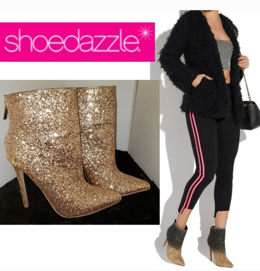 Shoedazzle Verna Stiletto Ankle Bootie. Sz 9