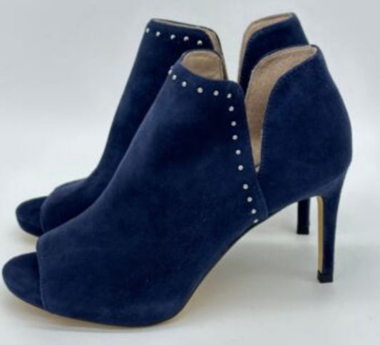 White House Black Market booties. Blue suede studded. Sz 10