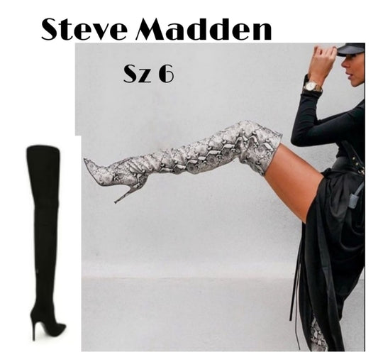 Steve Madden Domain thigh high boots.  BLACK AVAIL.  Sz 6