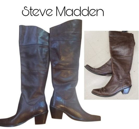 Steven Madden "Scatter" tall cowboy boots Sz 9.5