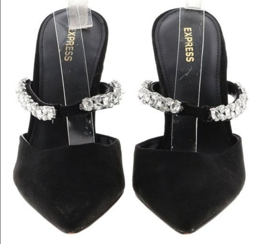 Express rhinestone slides /mules. Sz 10. New