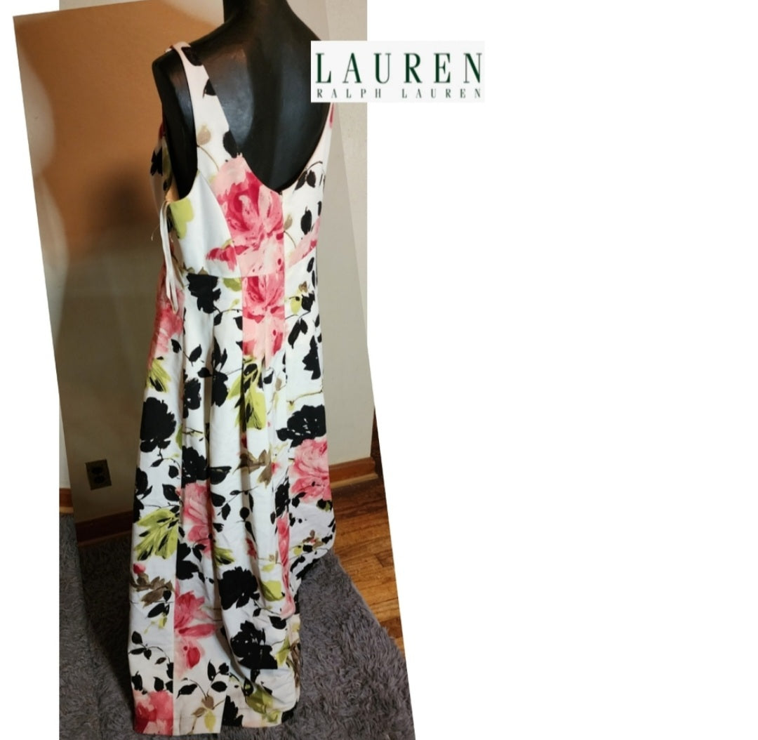 Ralph Lauren floral full length evening dress. Plus Sz 16 Originally $290. DEAL!