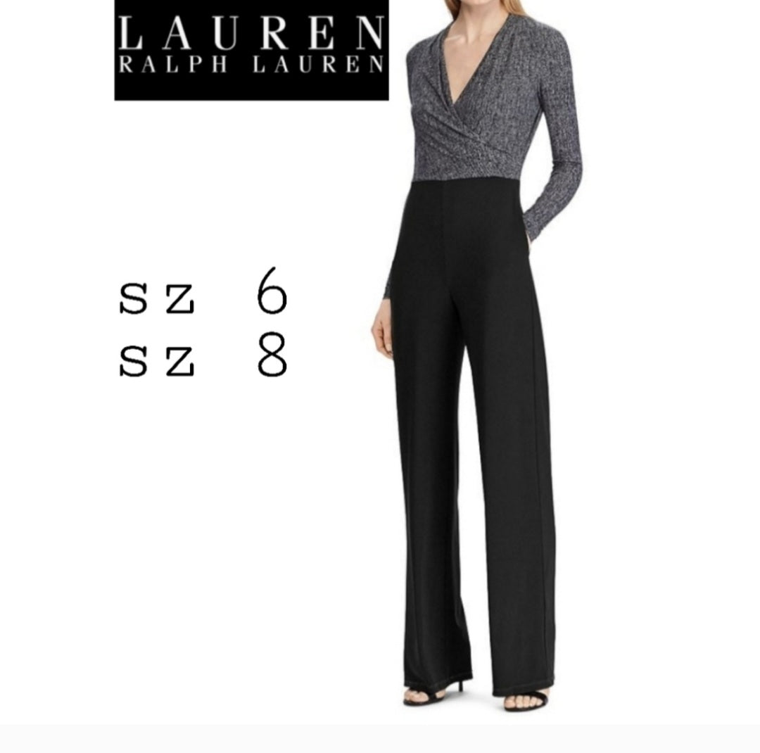 Lauren Ralph Lauren Two-tone Straight-leg Jumpsuit