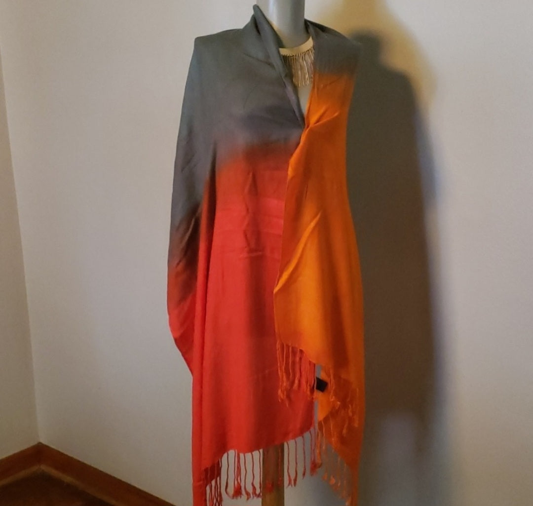 Tie-dye 100% rayon scarf/shawl