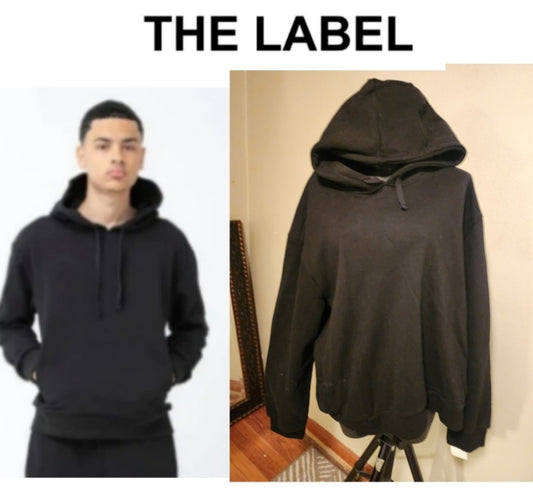 The LABEL. Men's Hoodie - The THICK Black hoodie. SZ 3x. New with tags