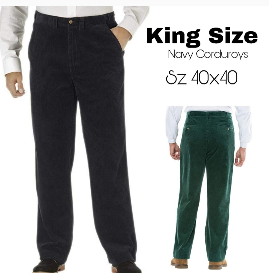 KingSize Men's Big/Tall Expandable Waist Corduroys