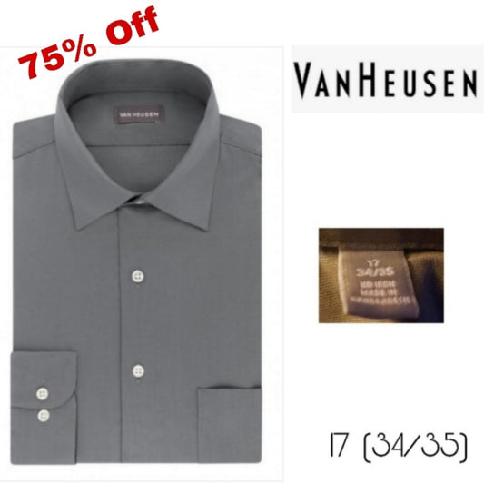 Men’s Van Heusen Fitted Lux Sateen Stretch Shirt
