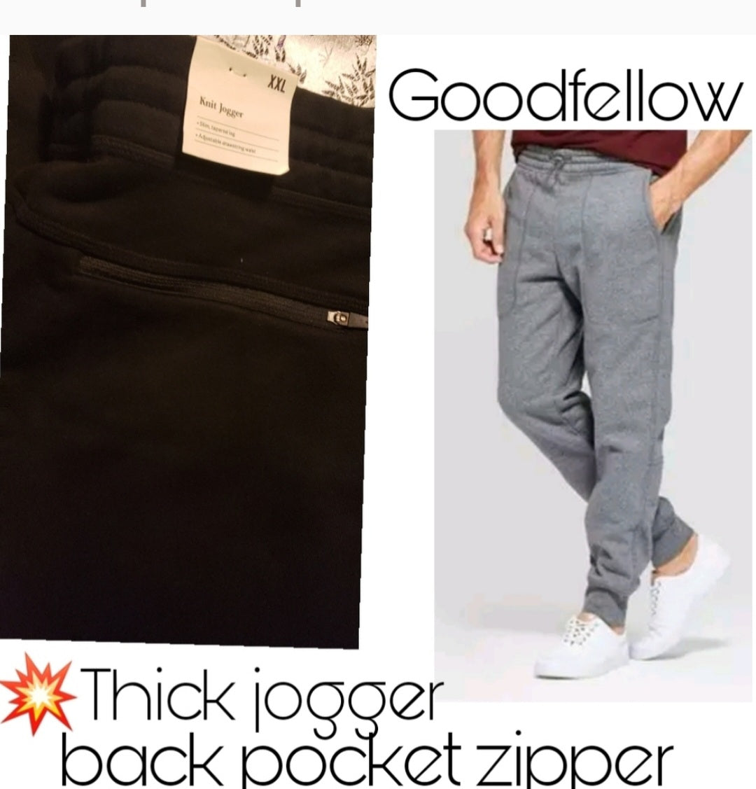 Goodfellow & Co Slim fit Knit Jogger Sweat Pants rear Zip Pocket. Sz XXL.