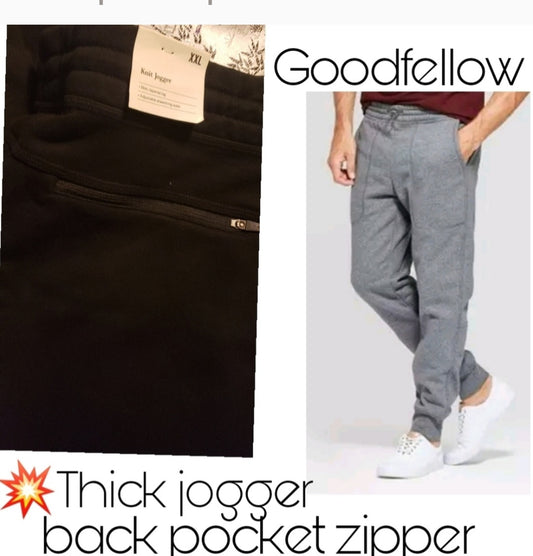 Goodfellow & Co Slim fit Knit Jogger Sweat Pants rear Zip Pocket. Sz XXL.