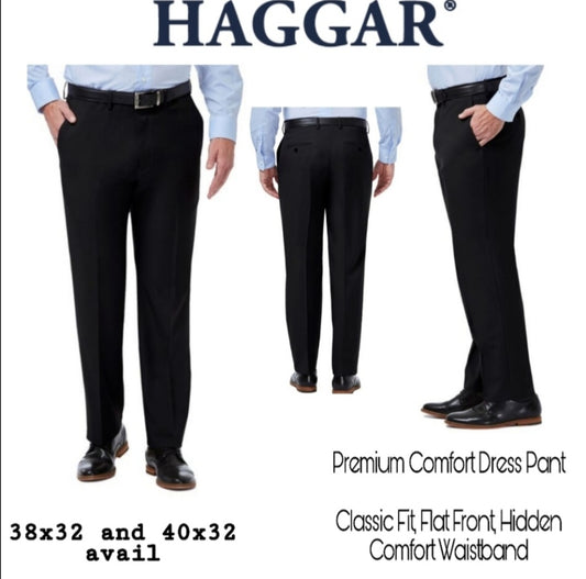 Haggar Premium Comfort Dress Pant Sz 38 & 40 avail