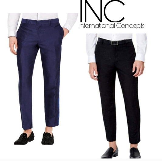 INC "Milan" slim fit flat front slim straight leg