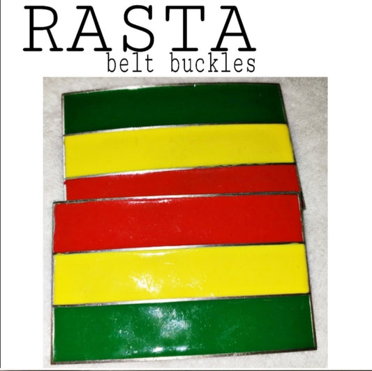 Rasta/Reggae metal belt buckle.