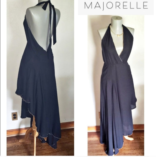 Majorelle assymetrical halter dress. Sz Small