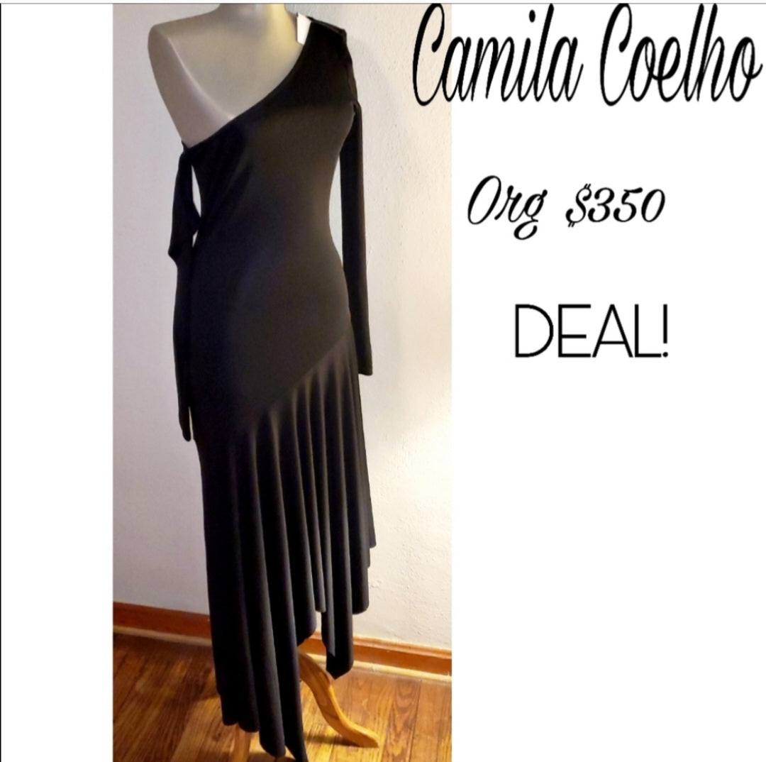 Camila Coelho runway one shldr assymetrical dress.  Sz Sm