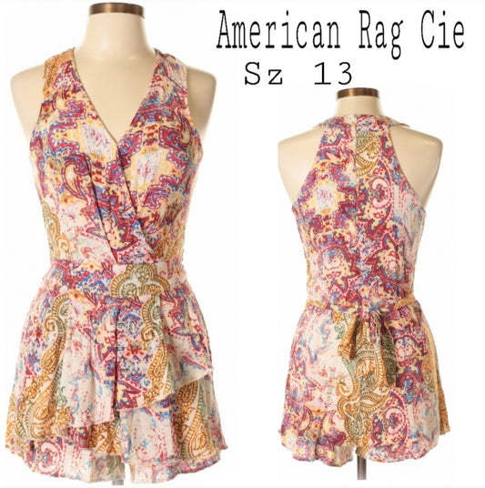 American Rag Cie carousel peplum romper Sz 13