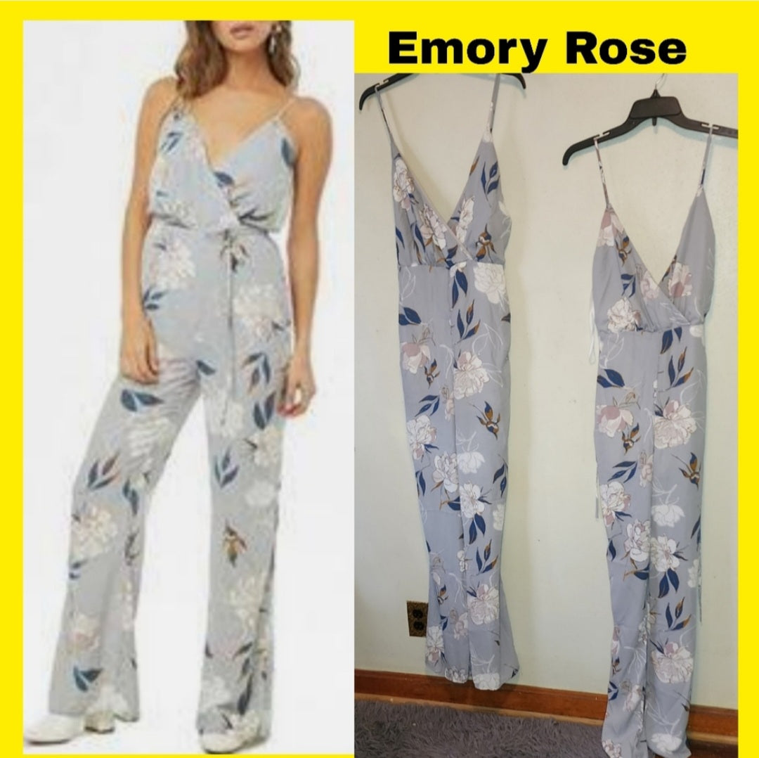 Emory Rose satiny jumpsuit.  Sz Med.  New