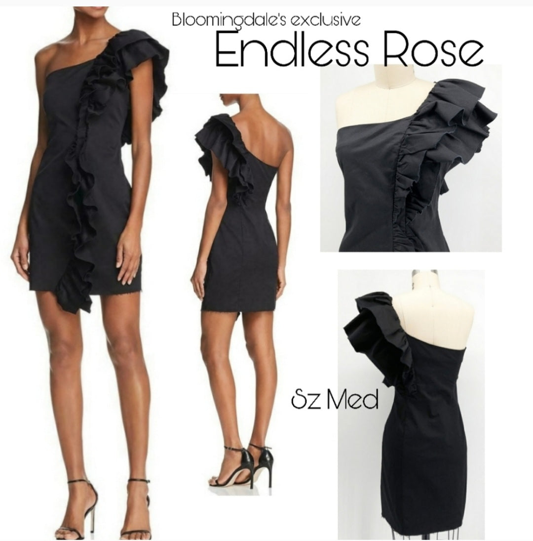 Bloomingdale's Endless Rose one shldr ruffle dress